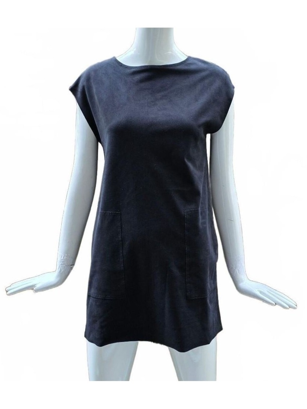 Aritzia Wilfred Free Nori Faux Suede Sleeveless Tunic Dress With Pockets. Small
